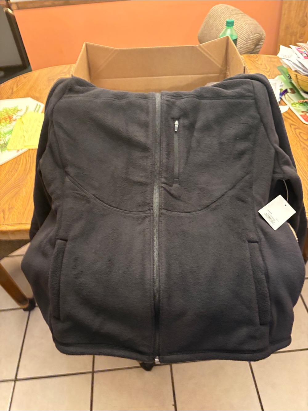 tek gear Black Full-Zip Teddy Fleece Jacket